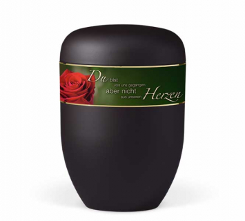 H25250-T2 schwarz mit Spruch 'Rosenblüte'